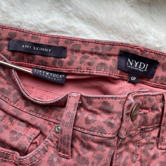 NYDJ Ami Skinny Leopard Print Denim Jeans - Women’s 0P - Picture 6 of 9